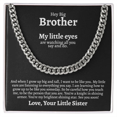 New Big Brother Cuban Necklace - Love You This Much